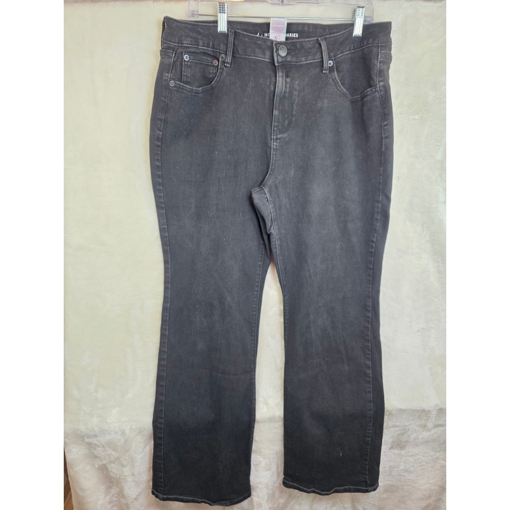 No Boundaries Women Black Flare Leg Denim Jeans Size 17 PJT4119‎ 4001